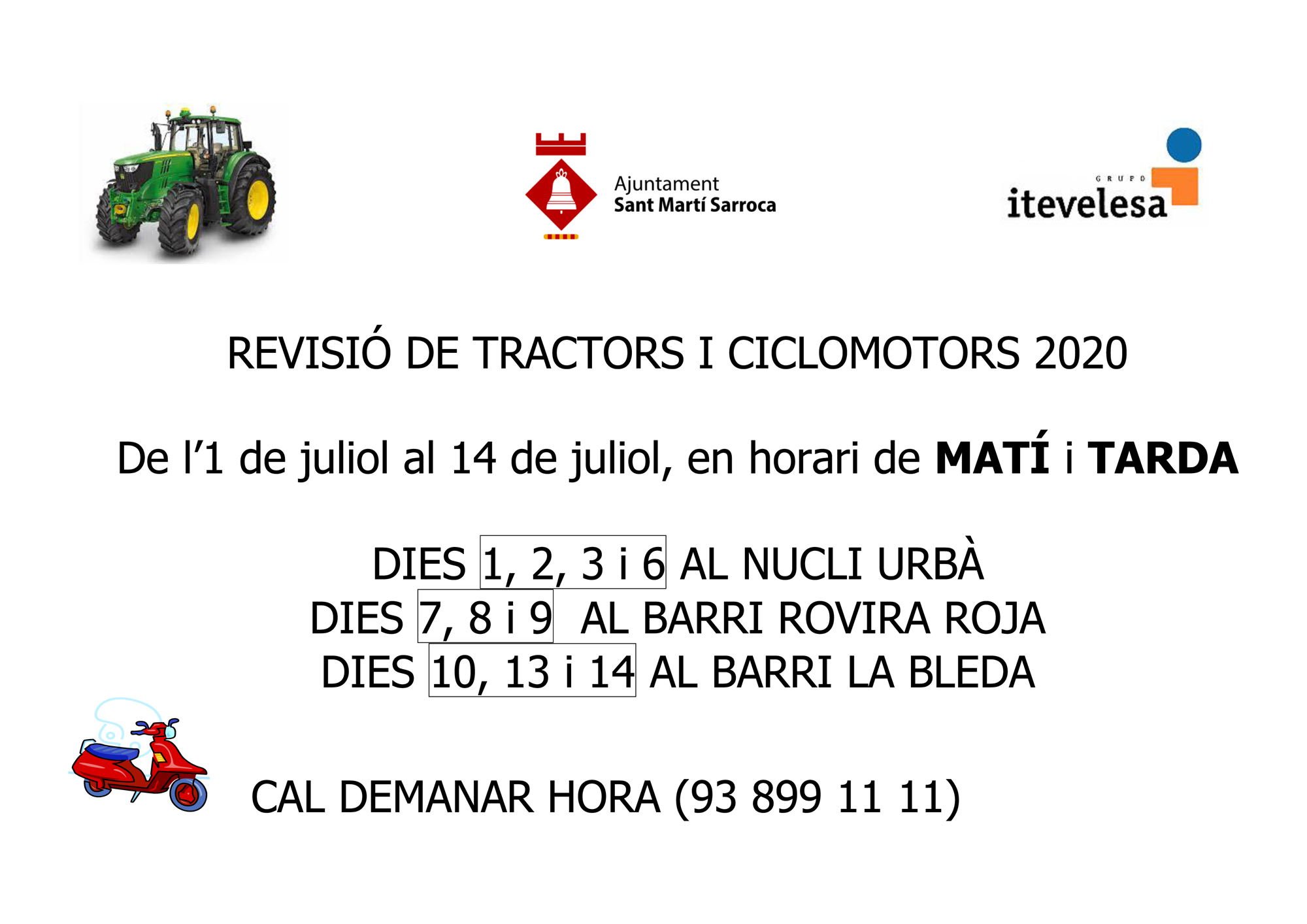 ITV tractors i ciclomotors