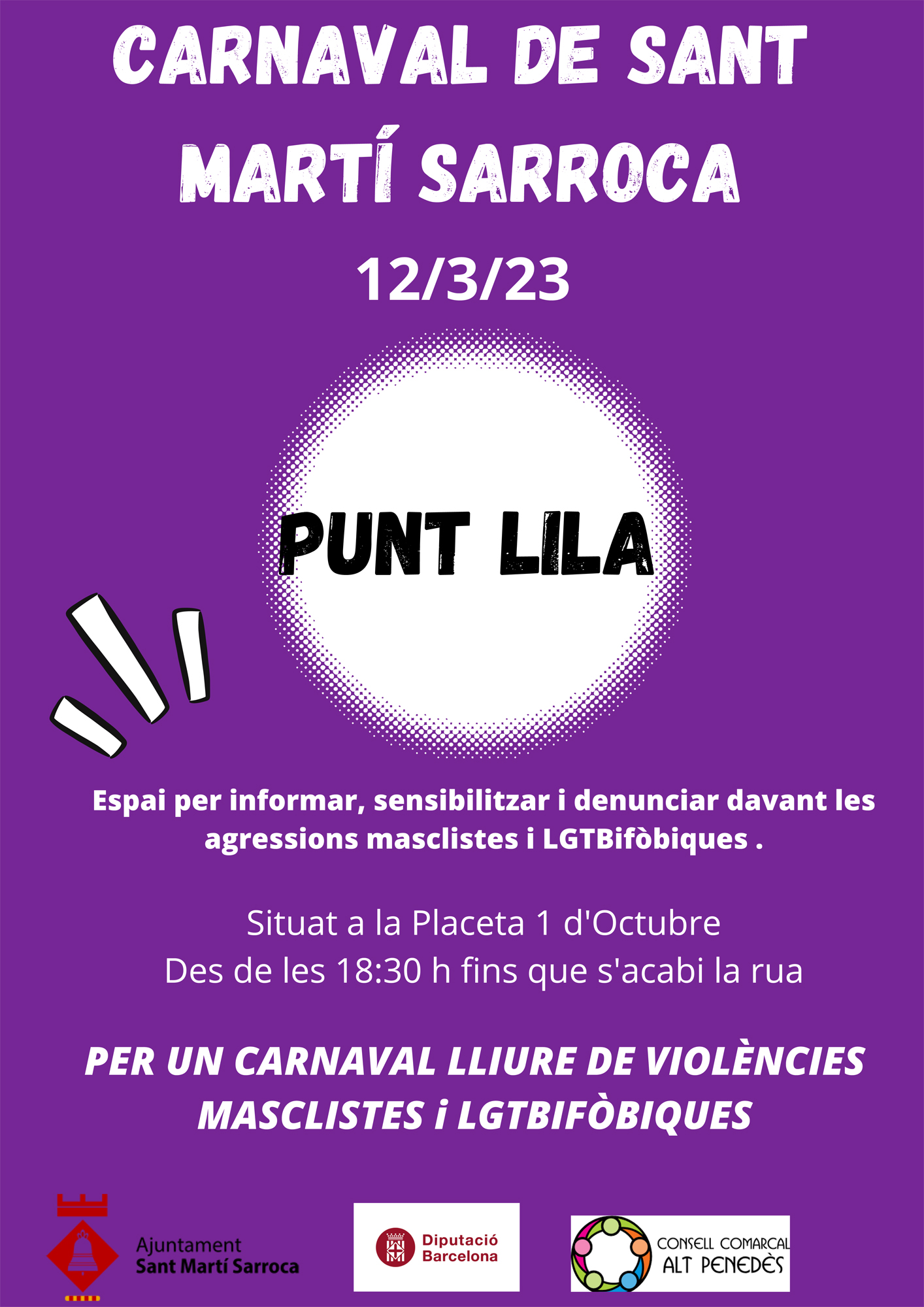 Punt lila Carnaval